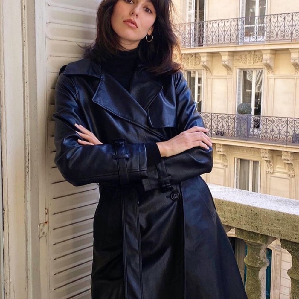 Apparis NWT Lucia faux leather trench